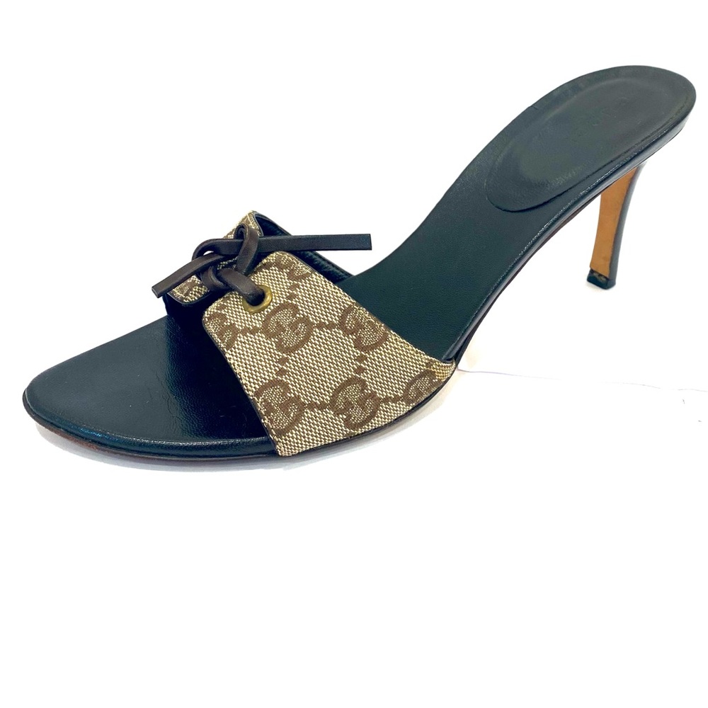 GUCCI Kitten Heel Open Toe Sandals